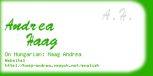 andrea haag business card